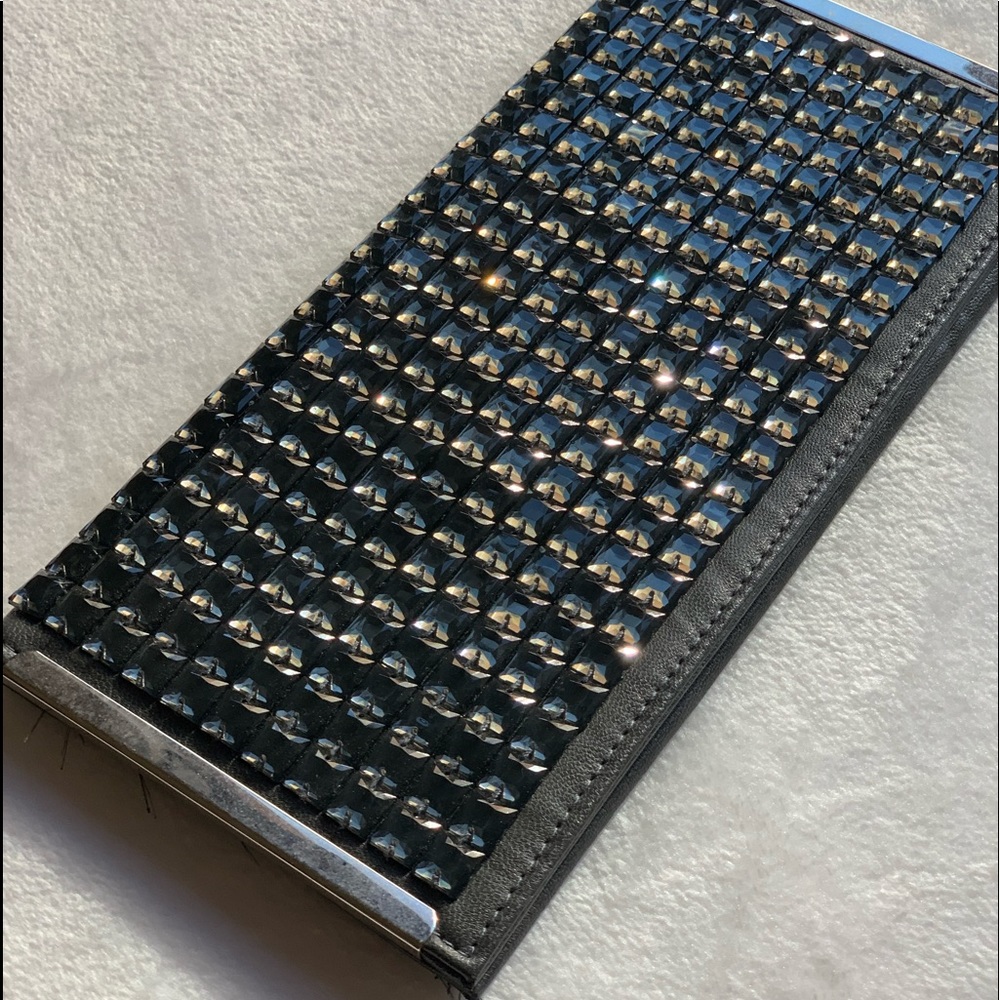 Gray clutch purse